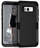 Samsung Galaxy S8 Plus case, PIXIU Shockproof Hybrid High Impact Hard Plastic+Soft Silicon Rubber Armor best cases for galaxy s8 Plus 2017 Release Black