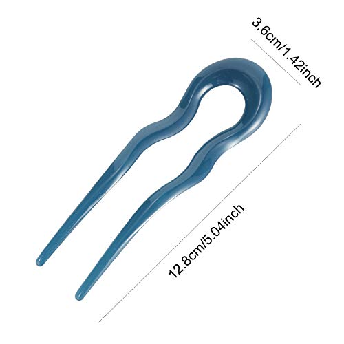 5 Pack Plastic Hair Fork Pins Chopsticks Hairpins Picks Carved Hollow Long Hair Sticks Hairclips Magic Simple Fast Hair Bun Chignon Braids Spiral Twist Styling Maker Accessories Bulk - Thumbnail 2