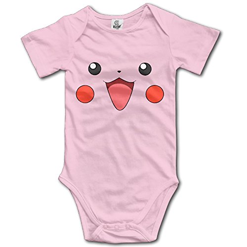 Pokemon Pikachu Face Cute Costume Design Bodysuits Funny Natural Organic Baby Onesie Infant Boys Girls