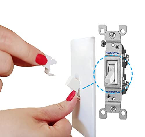 Photo 1 of Toggle Shield - Residential (4 Pack, White) | No Tools Required | Easy to Install and Remove | Child Proof Light Switch | Lock Toggle Switch in On Or Off Position | Light Switch Cover Guard