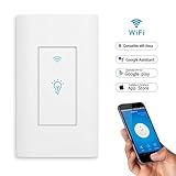 Smart Light Switch,LYASI In-wall WiFi Switch Remote Control Wireless Switch,Compatible with Alexa and Google Home,Timing Function,Control Your Fixtures From Anywhere,No Hub Required