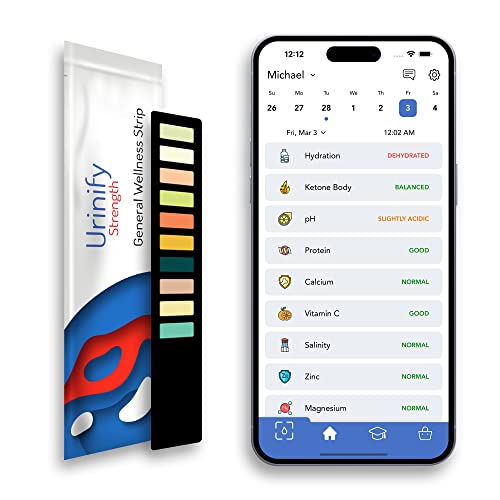 [URINIFY Strength] Urine Test Strips and Mobile App for Keto Strips