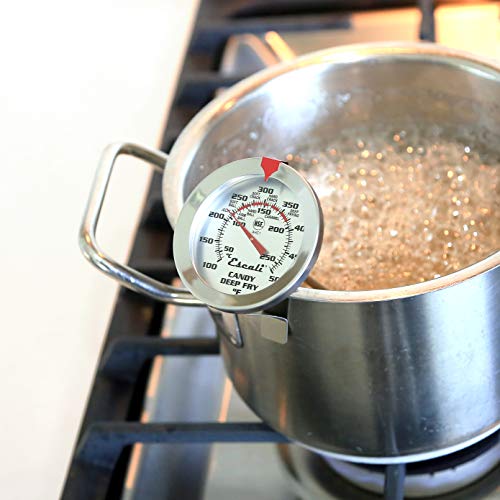 Escali AHC1 Stainless Steel Deep Frying and Candy Thermometer with Pot