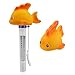 Homga Floating Pool Thermometer, Swimming Pool Thermometer with String, Floating Thermometer for Swimming Pool, Bath Water, Spas,Hot Tubs, Aquariums and Fish Ponds (Gold Fish Thermometer)