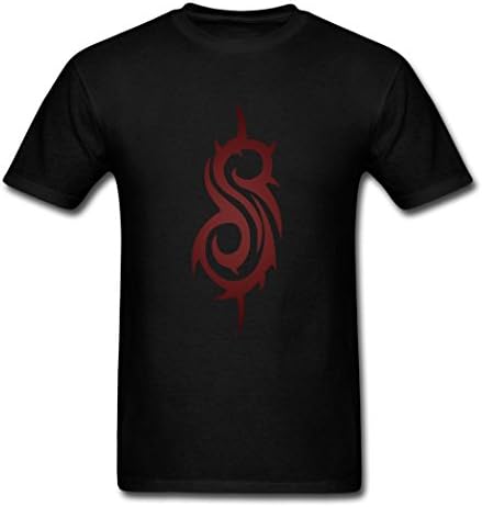 ZHEDZU Men's Slipknot Logo Cool T Shirt Cotton Black L