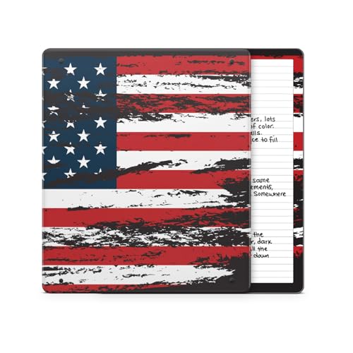 Tablet Skin Compatible with Amazon Kindle Scribe 2 (2024) - Tattered Flag - Pre…