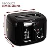 LIVIVO Electric 2.5L Deep Fat Countertop Fryer Non-Stick Coating, Internal Mesh Basket with Safety Handle and Viewing…
