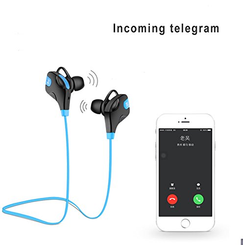 Prime wireless bluetooth headset - Hands free noise cancelling with microphone - Best over ear waterproofing headphones for sports 4.1 version portable for use with iPhones, Androids and most devices - Thumbnail 3