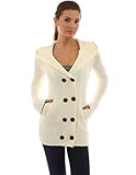 PattyBoutik Women's Hoodie Double Breasted Knit Sweater Coat