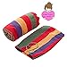Single Double Thick Canvas Hammock Outdoor Camping Indoor Leisure Swing Student Dormitory Hammock Artifact?Double Camping Hammock Canvas Portable Hammock Random Color for Camping Travel Beach Yardthumb 2