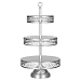 Amalfi Decor 3 Tier Dessert Cupcake Stand, Large Pastry Candy Cookie Tower Holder Plate for Wedding Event Birthday Party, Round Metal Pedestal Tray, Silver