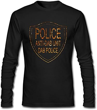 D8v5 Shirts Anti DAB Unit Police Men Warm Tops Crew Neck Long Sleeves T-Shirt