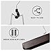 HOUSE DAY Wooden Pants Hangers 10 Pack, Non Slip Wood Skirt Hangers, Wood Jeans/Slack Hanger with 360° Swivel Hook, Clamp Hanger for Skirts, Slacks