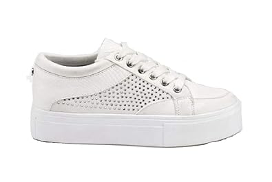 ladies black flatform trainers