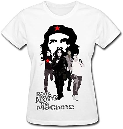 XiangXiangli Lady Rage Against The Machine 100% Cotton Tshirts S White