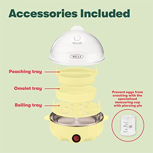 BELLA Rapid Electric Egg Cooker and Poacher with Auto Shut Off for