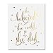 She Believed She Could So She Did Gold Foil Art Print, Inspirational Graduation Gifts for Women, Motivational Wall Art Poster Decor, UNFRAMED, 8 inches x 10 inches, B5 (White + Gold Foil)