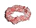 Cherry Quartz Wide Woven” 100% Natural A+ Quality Crystal Healing Chipped Gemstone Bracelet