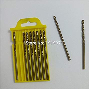 Generic 10 Pieces 3/32 Inch DIN338 HSS Twist Drill Bits Accessories For Boring Holes In Stainless Steel