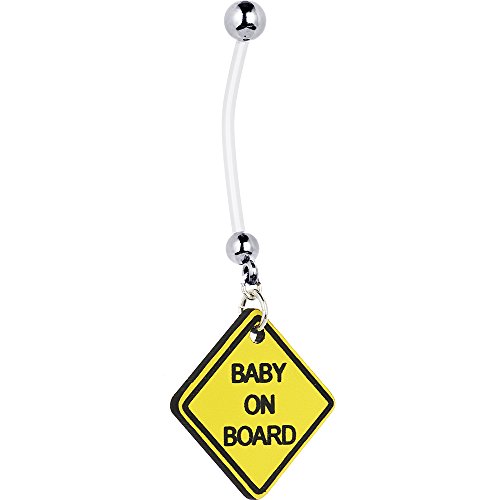 Body Candy Baby on Board Pregnant Belly Ring