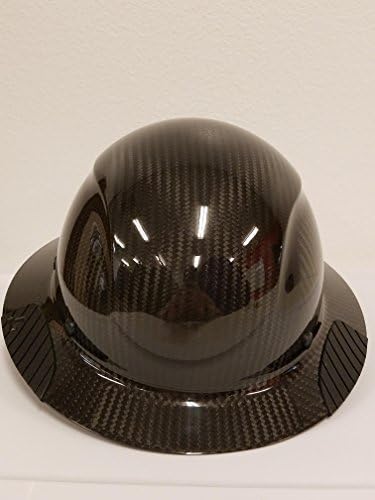 Real True Carbon Fiber ANSI/ISEA Rated Full Brim Hard Hat - Gloss
