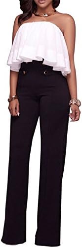 AUUOCC New Fashion Stretch Wide Leg Pants Women Elastic Button Long Casual Pants Female Bottom High Waist Trousers Black M