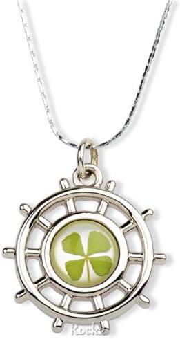 Pearl Clover's Genuine Four-leaf Clover Necklace - Wheel