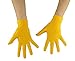 JustinCostume Wrist Length Lycra Spandex Gloves Halloween Costumes Yellow