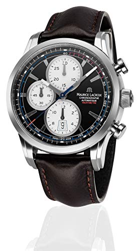 Maurice-Lacroix-Pontos-Chronographe-Automatique-Herren-Armbanduhr-Chronograph-Automatik-mit-braunem-Lederband-PT6288-SS001-330-2