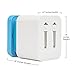 LOOP Dual Port Foldable USB Wall Charger with Integrated Micro USB Cable for Smartphones - Blue