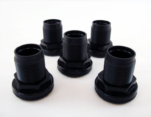 3/4 Inch Bulkhead Fittings, Double Slip Joint *** Builders Pack of 5 Bulkheads ***