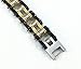 Mens Stainless Steel Biker Chain Bracelet Black And Gold