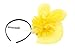Zking Women Fascinator Hair Pillbox Rose Veil Cocktail Party Wedding Hat (A-pastel yellow)