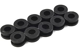 10-Piece Motorcycle Rubber Grommet Mount Set for Fairing Side Cover & Mudguard – ABS Plastic, 18.5mm OD / 9mm ID, Compatible 