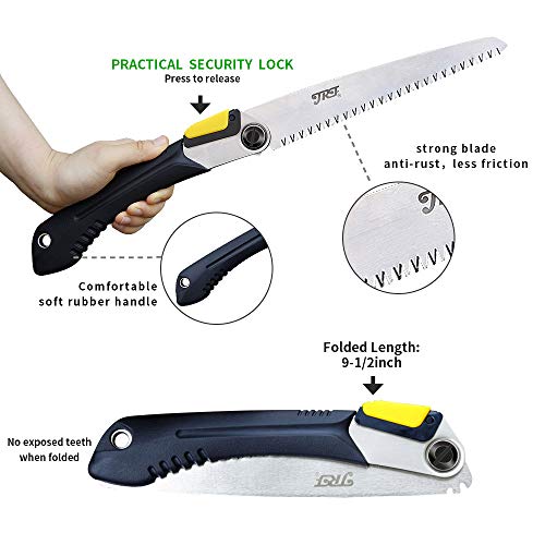 Loofu Handsäge Klapp-Astsäge, Premium Klapp-Handsäge mit sicherer Verriegelung, SK5-Klinge, Komfort-Soft-Griff für… – Bild 3