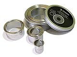 Heavy Duty Metal Round Cookie Biscuit Cutter Set 11 Pcs Graduated Fondant Cutters by Vita Saggia Stainless Steel Circle Pastry Cutters Commercial Grade Metal Ring Molds Gift Box