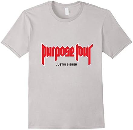 Mens Justin Bieber Purpose Tour Merch T-Shirt Small Silver