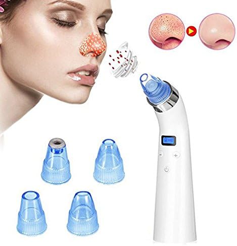 Blackhead Remover Vacuum Suction Beauty Device Tools, USB Rechargeable Microdemabrasion Diamond Machine Blackhead Removal Kits, Electric Facial Pore Cleanser Comedone Extractor Set