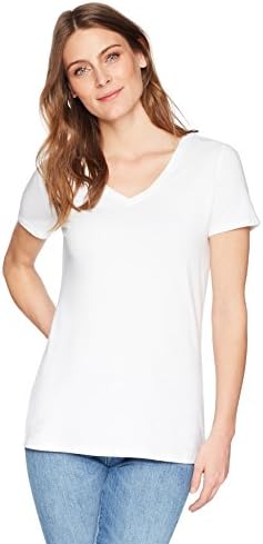 Amazon Essentials Women's 2-Pack Classic-Fit Short-Sleeve V-Neck T-Shirt 2 Amazon Essentials Women's 2-Pack Classic-Fit Short-Sleeve V-Neck T-Shirt