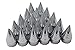 Lug Nut Covers 33mm Chrome Rocket Style Push On Peterbilt Kenworth Truck Trailer - 20 Count Pack