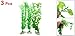 SODIAL(R) 3 Pcs Aquarium Fish Tank Yellow Green Plastic Artificial Plants 13.8 Height by Como