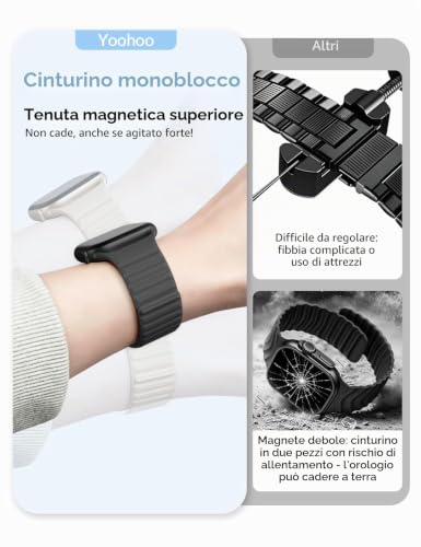Magnetic Sport Silicone Strap Compatible with Apple Watch 38mm 40mm 41mm 42mm 44mm 45mm 46mm 49mm Men and Women, Sport Loop Strap for iWatch Series 11 10 9 8 7 6 5 4 3 3 2 1, ultra se 3 2 1