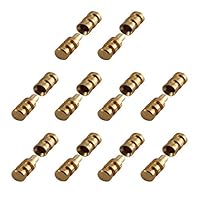 Whale GoGo 10 Pieces 8mmx30mm Brass Table Leaf Dowel Aligners Alignment Pins