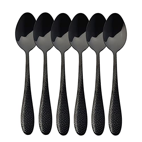 6pcs Gold Dinner Spoon Posate Posate Posate 304 Acciaio inox Stoviglie Specchio 5 Colore Cucchiaio da cucina Cucchiaio… - Image 6