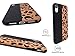 HUIYCUU Case Compatible with iPhone X for iPhone Xs Case, Brown Design Slim Fit Soft TPU Leopard Print Pattern Shockproof Thin Protective Girl Women Floral Bumper Back Cover,Black
