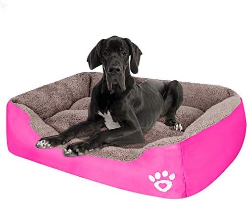 pink dog beds for large dogs