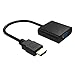 Camkey 1080P HDMI to VGA Adapter Video Converter Male to Female For PC Laptop HDTV Projectors and other HDMI input devices