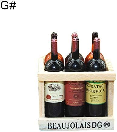 whatBYDs Miniature Garden Ornaments,Fairy Garden Figurines,Magnetic Miniature Fridge Sticker Dollhouse Plastic Fruit Wine Glass Accessories for Garden Dollhouse Xmas Decoration - G
