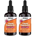 NOW Supplements, Liquid Vitamin D-3, Strong Bones*, Structural Support*, 2-Ounce (Pack of 2)