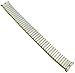 18-22mm Men's Curved End Classic Expansion Ion Gold Plate Watchband Replacement